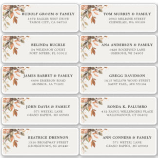 Herbst Herbst: Rustikale Länderadresse Aufkleber