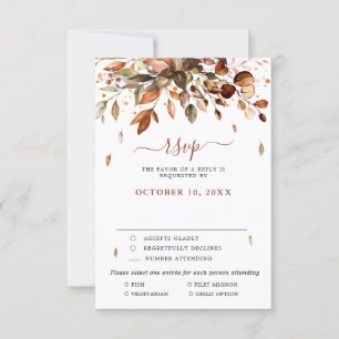 Herbst Herbst Rustikales UAWG Hochzeitsauto RSVP Karte