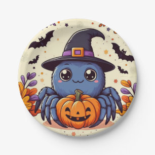 Herbst/Herbst/Spinne/Hexe/Halloween Pappteller