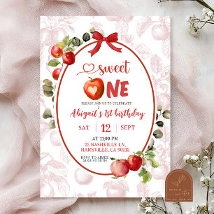 Herbst Herbst Toile Erster Geburtstag Einladung