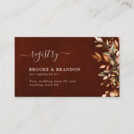 Herbst Herbst verlässt Rustikales Land Boho Weddin Begleitkarte