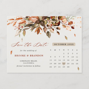 Herbst Herbst verlässt rustikales Land Save the Da Postkarte