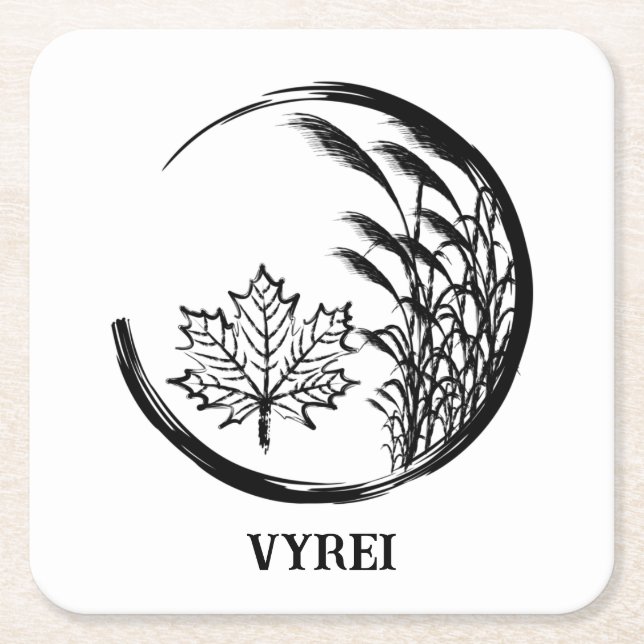 Herbst/Herbst-Wappen Rechteckiger Pappuntersetzer (Vorderseite)