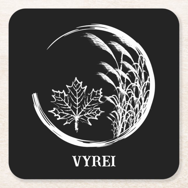 Herbst/Herbst-Wappen Rechteckiger Pappuntersetzer (Vorderseite)