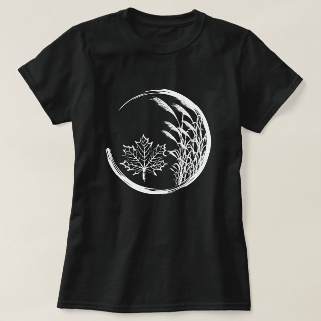 Herbst/Herbst-Wappen T-Shirt (Design vorne)