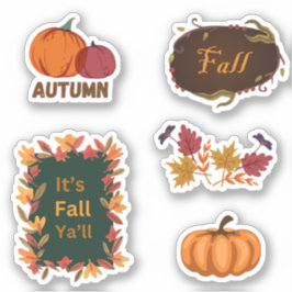 Herbst/Herbstkürbis und Aufkleberpackung mit Blätt Aufkleber