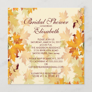 Herbst Herbstlaub Bridal Dusche Einladung