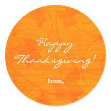 Herbst Herbstlaub Erntedank Orange Aufkleber