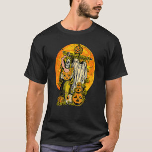 Herbst Herbstlaub Halloween Geist Kürbis Vogelsche T-Shirt