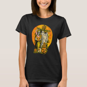 Herbst Herbstlaub Halloween Geist Kürbis Vogelsche T-Shirt