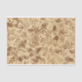 Herbst-Herbstlaub in Sepia Brown Seidenpapier