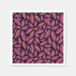 Herbst-Herbstlaub Lila- und Schwarzwald Serviette