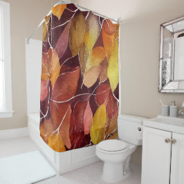 Herbst-Herbstlaub-Muster Duschvorhang