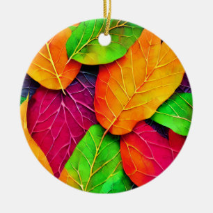 Herbst-Herbstlaub-Muster Keramik Ornament