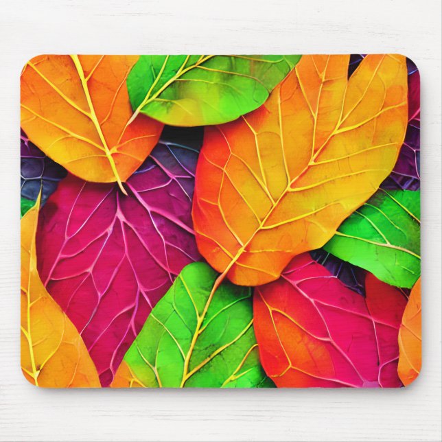 Herbst-Herbstlaub-Muster Mousepad (Vorne)