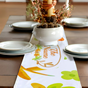 Herbst Herbstlaub Pumpkin Erntedank Party Kurzer Tischläufer