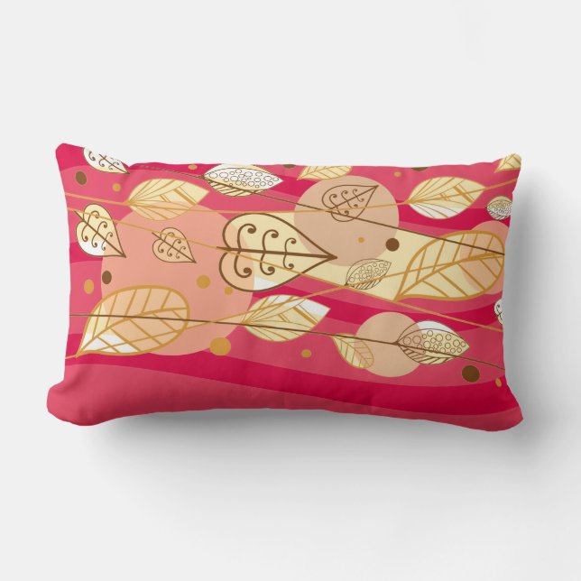 Herbst-Herbstlaube Pillow Lendenkissen (Vorderseite)