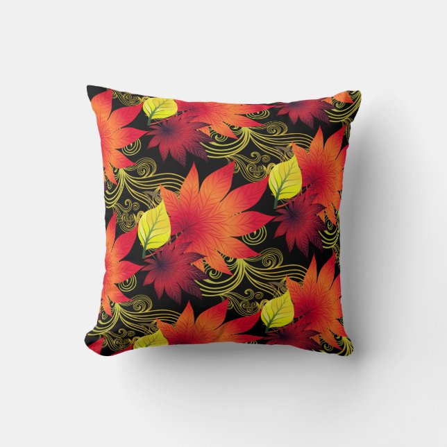 Herbst Herbstleaves Throw Kissen (Vorderseite)