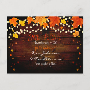 Herbst Herbstleuchten Rustikale Postkarte Rett Dat