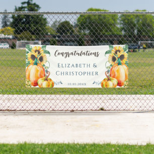 Herbst Herbstliche Gratulation Hochzeitsempfang Banner
