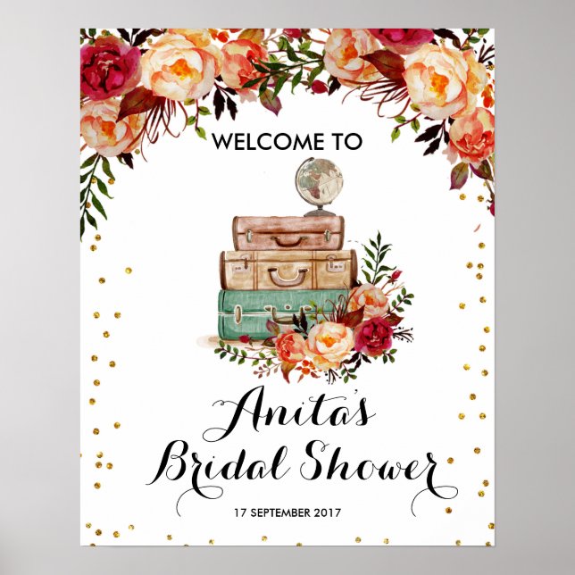 Herbst HerbstReise vom Begrüßungszeichen Poster (Vorne)