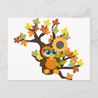 Herbst, Herbstschale mit Sonnenblumen Postkarte