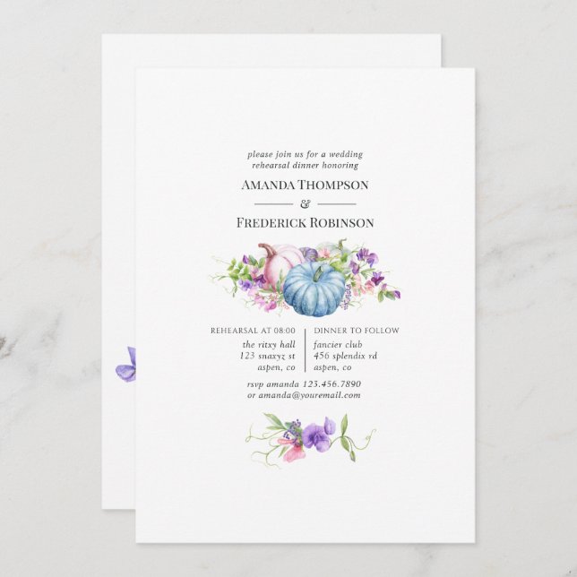 Herbst - Herbstwochenende Probe Einladung (Vorne/Hinten)