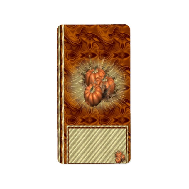 Herbst Hershey Miniatur Candy Wrapper Adressaufkleber (Vorne)