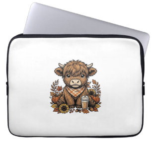 Herbst Highland Kuh Vintage Herbst Farmhouse Kunst Laptopschutzhülle