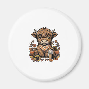Herbst Highland Kuh Vintage Herbst Farmhouse Kunst Magnet