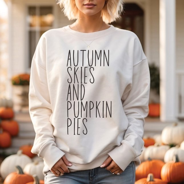 Herbst Himmel und Kürbiskuchen Trendy Fall Sweatshirt (Von Creator hochgeladen)