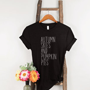 Herbst Himmel und Kürbiskuchen Trendy Fall T-Shirt