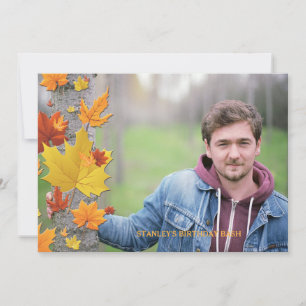 Herbst Hintergrund Foto-Einladung Einladung