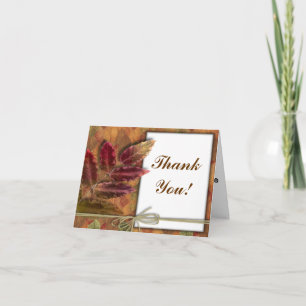 Herbst-Hochzeit im Herbst danken Ihnen notecards Dankeskarte