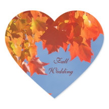 Herbst-Hochzeit Umschlag-Siegel-Aufkleber Blue Sky
