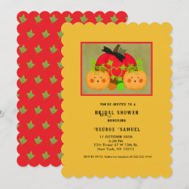 Herbst-Hochzeitsdusche zum Halloween Einladung