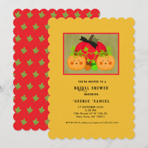 Herbst-Hochzeitsdusche zum Halloween Einladung