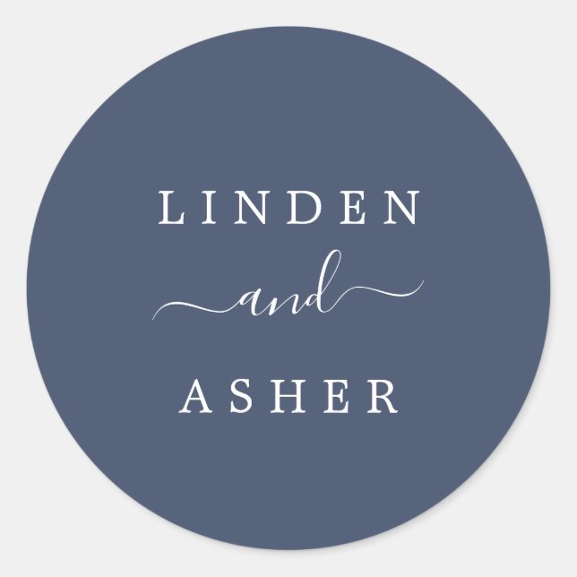 Herbst | Hochzeitsfahrer der Marine Runder Aufkleber (Vorderseite)