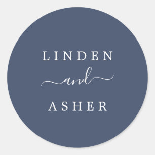 Herbst   Hochzeitsfahrer der Marine Runder Aufkleber