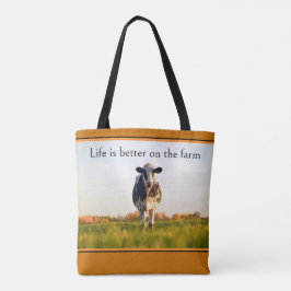 Herbst Holstein Kuh Leben ist besser auf dem Bauer