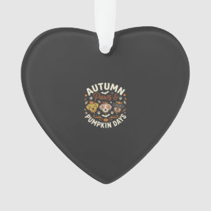 Herbst Hund Kürbis Pfoten Ornament