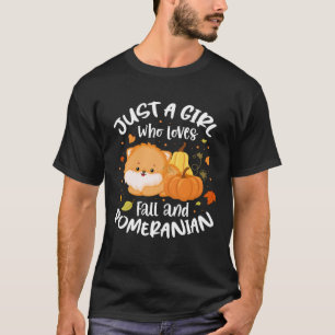 Herbst Hund nur ein Mädchen, die Lieben fallen und T-Shirt