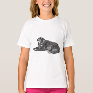 Herbst Hund Silhouette T-Shirt mit gemütlicher Sti