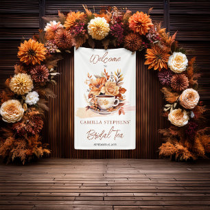 Herbst Hütte Core Teacup Bridal Teedusche Banner