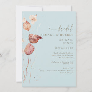 Herbst Icy Blue Bridal Brunch & Bubbly Einladung
