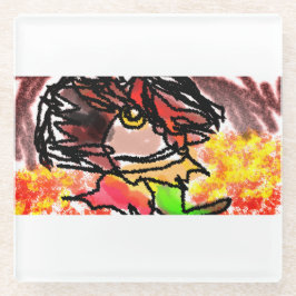 Herbst-Igel Glasuntersetzer