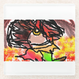 Herbst-Igel Glasuntersetzer