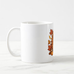 Herbst-Igel Herbstblätter Süße Thanksgiving-Kunst Kaffeetasse