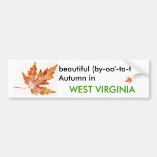 Herbst im Autoaufkleber West-Virginia