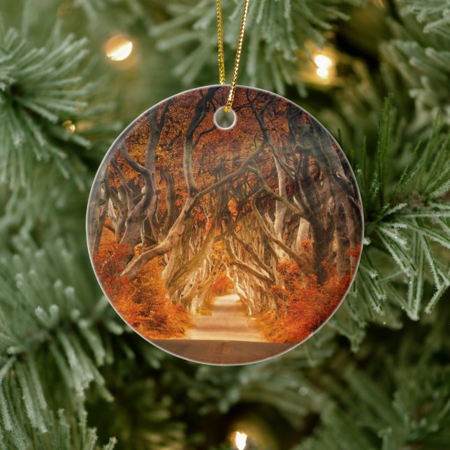 Herbst im Dickicht Keramik Ornament (Baum)